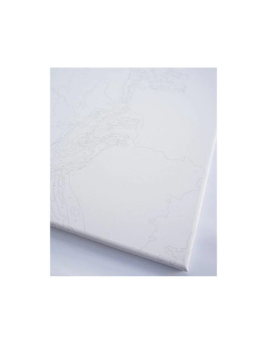 P4297,Set pictura pe numere 30x40cm, Brushme - Unicorn pe luna - pensule, culori, KBS7119