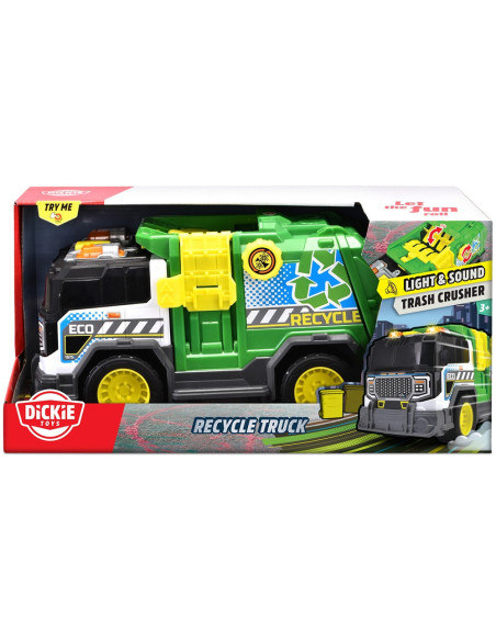 S203306021,Masina de gunoi Dickie Toys Recycle Truck 30 cm cu lumini si sunete