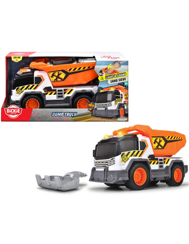 S203306025,Camion de constructie Dickie Toys Dump Truck 30 cm cu lumini si sunete