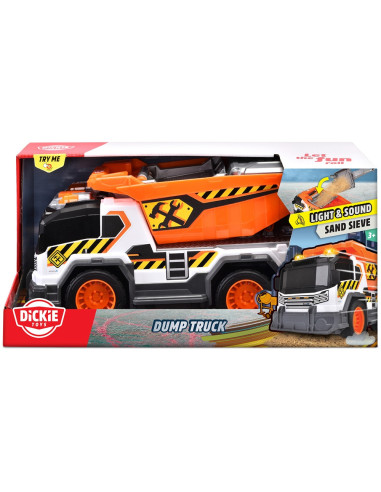 S203306025,Camion de constructie Dickie Toys Dump Truck 30 cm cu lumini si sunete