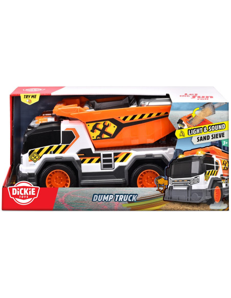 S203306025,Camion de constructie Dickie Toys Dump Truck 30 cm cu lumini si sunete