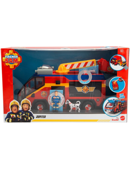 S109252595038,Masina de pompieri Simba Fireman Sam Jupiter cu lumini, sunete si figurine