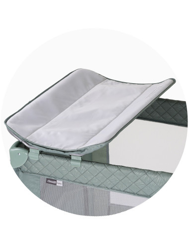 KOSILU253BA,Patut pliabil cu saltea de infasat Chipolino Luna basil