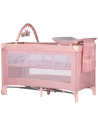 KOSILU254PM,Patut pliabil cu saltea de infasat Chipolino Luna pink marshmallow