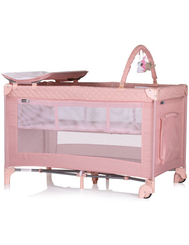 KOSILU254PM,Patut pliabil cu saltea de infasat Chipolino Luna pink marshmallow