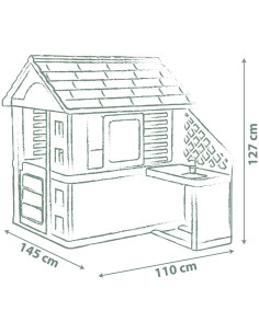 S7600810739,Casuta pentru copii Smoby Life Nature cu bucatarie 2