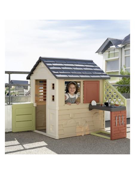 S7600810739,Casuta pentru copii Smoby Life Nature cu bucatarie