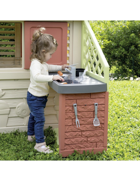 S7600810739,Casuta pentru copii Smoby Life Nature cu bucatarie