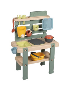 S7600840208,Bucatarie Smoby Mud Kitchen cu 15 accesorii