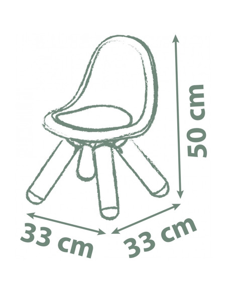 S7600880120,Scaunel cu spatar pentru copii Smoby Life verde
