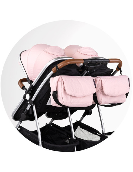 ST-KBDS02506PM,Carucior gemeni Chipolino Duo Smart 3 in 1 pink marshmallow