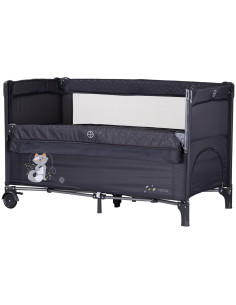 Patut pliabil Chipolino Relax anthracite cu laterala culisanta