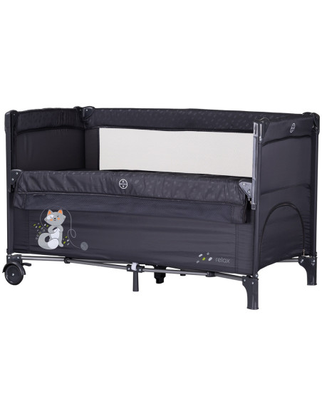 KOSIRE256AN,Patut pliabil Chipolino Relax anthracite cu laterala culisanta