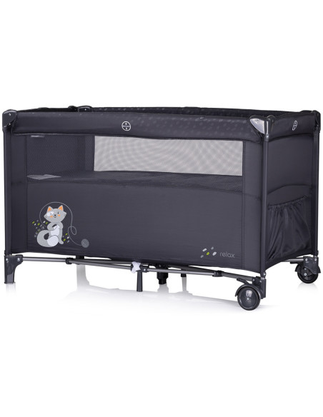 KOSIRE256AN,Patut pliabil Chipolino Relax anthracite cu laterala culisanta