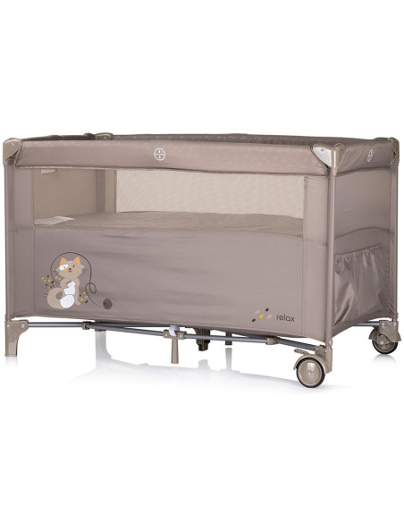 KOSIRE258TR,Patut pliabil Chipolino Relax tiramisu cu laterala culisanta