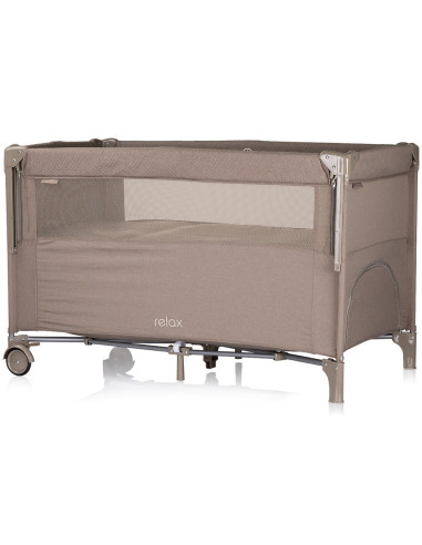 KOSIRE253TR,Patut pliabil Chipolino Relax tiramisu linen cu laterala culisanta