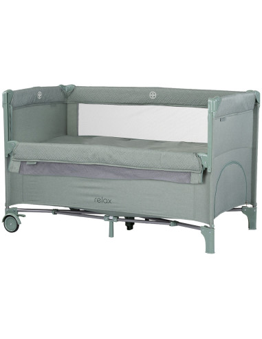KOSIRE254BA,Patut pliabil Chipolino Relax basil linen cu laterala culisanta