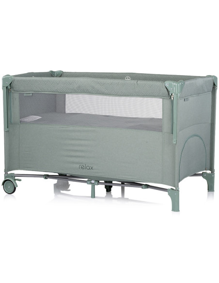 KOSIRE254BA,Patut pliabil Chipolino Relax basil linen cu laterala culisanta