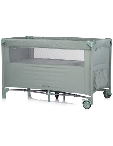 KOSIRE254BA,Patut pliabil Chipolino Relax basil linen cu laterala culisanta
