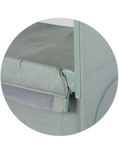 KOSIRE254BA,Patut pliabil Chipolino Relax basil linen cu laterala culisanta