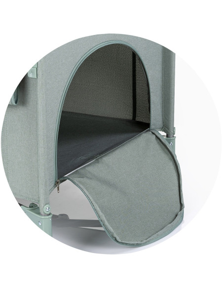 KOSIRE254BA,Patut pliabil Chipolino Relax basil linen cu laterala culisanta