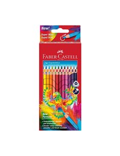 Creioane colorate triunghiulare ergonomics Faber-Castell FC116544, 24 culori