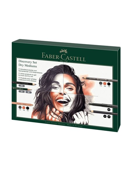 Set arta discovery desen uscat Faber-Castell FC112925, 17 piese