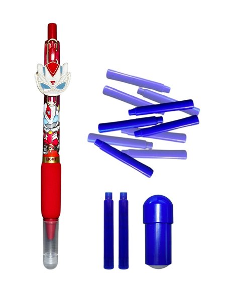 Set stilou cu mecanism si cerneala termosensibila + Rezerve, Transformers, Rosu