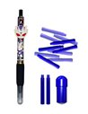 Set stilou cu mecanism si cerneala termosensibila + Rezerve, Transformers, Negru