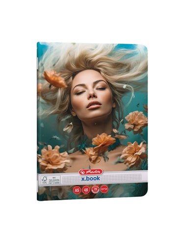 Caiet matematica Herlitz A5, 48 file, 70g/mp, colturi rotunjite, Motiv Beauty