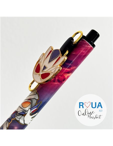 Stilou cu mecanism si cerneala termosensibila + Rezerve, Transformers, Negru