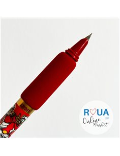 Set stilou cu mecanism si cerneala termosensibila + Rezerve, Transformers, Rosu 2