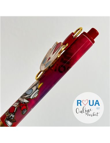 stilou cu mecanism si cerneala termosensibila + Rezerve, Transformers, Rosu