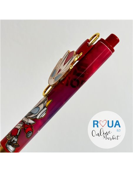 stilou cu mecanism si cerneala termosensibila + Rezerve, Transformers, Rosu