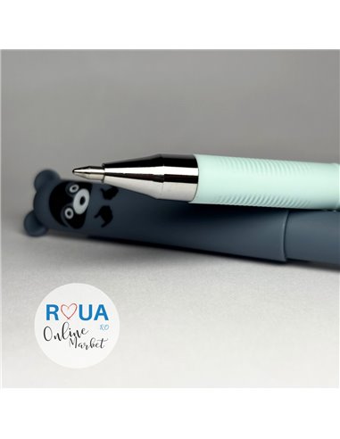 Set 2 pixuri cu cerneala termosensibila PIXT71, Motiv ursulet, Verde/Albastru