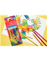 Creioane colorate triunghiulare Faber-Castell FC116512, Ergonomics, 12 culori