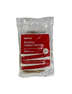 Elastice bani Optima OP-600130090, 60% cauciuc, D 90, 3 x 1.5mm, 100gr./punga