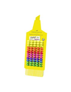 Display 60 bucati textmarkere superfluorescente pen shape FABER-CASTELL FC254647, 60 culori/set
