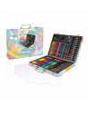 VV-1038-82058,Happi Hobbi Art Case Set De Desen Deluxe Cu 100 De Accesorii Unicorn