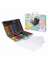 VV-1038-82058,Happi Hobbi Art Case Set De Desen Deluxe Cu 100 De Accesorii Unicorn