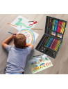 VV-1038-82059,Happi Hobbi Art Case Set De Desen Deluxe Cu 100 De Accesorii Dinozaur