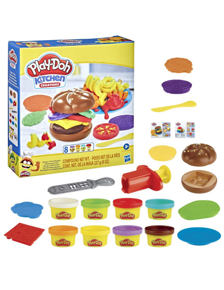 E5112_E5472,Play Doh Kitchen Creations Set De Gatit Hamburger
