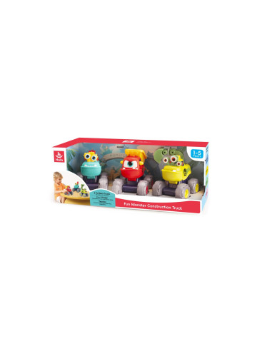 Set 3 Masinute De Constructie Monstruletii Amuzanti Cu Frictiune
