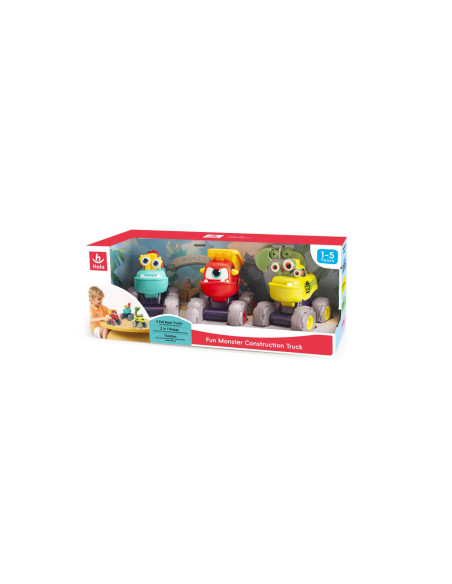 HE7911,Set 3 Masinute De Constructie Monstruletii Amuzanti Cu Frictiune