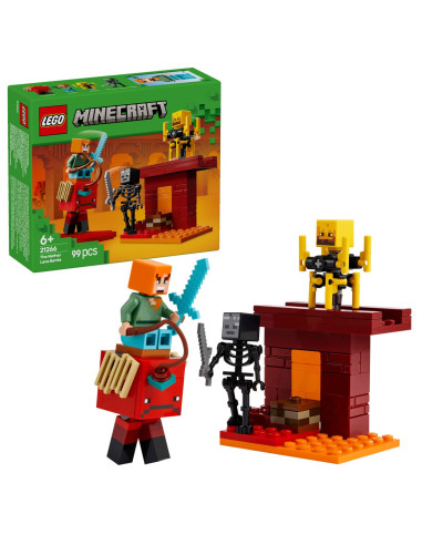 Lego Minecraft Batalie Deasupra Lavei În Nether 21266