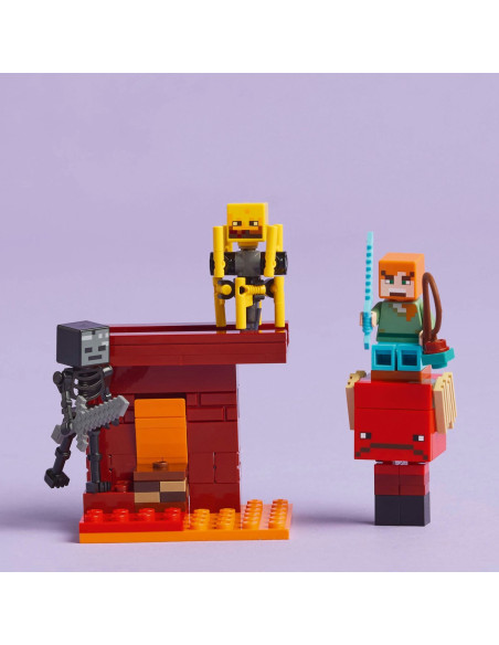 LEGO-21266,Lego Minecraft Batalie Deasupra Lavei În Nether 21266