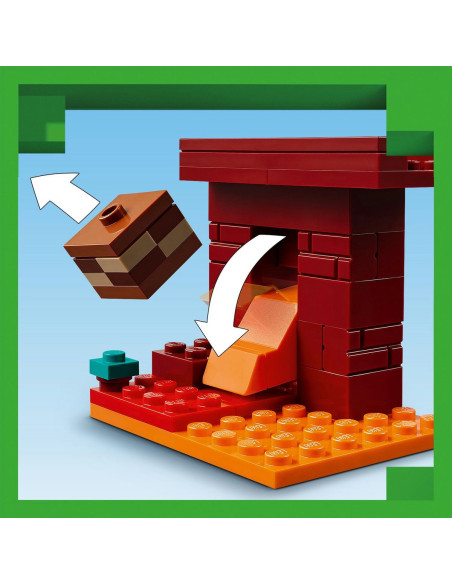 LEGO-21266,Lego Minecraft Batalie Deasupra Lavei În Nether 21266