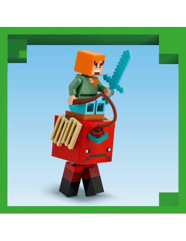 LEGO-21266,Lego Minecraft Batalie Deasupra Lavei În Nether 21266