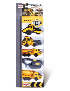 MST12375,Maisto Set 5 Utilaje De Constructii Volvo