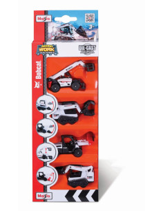 MST12435,Maisto Set 4 Utilaje Bobcat